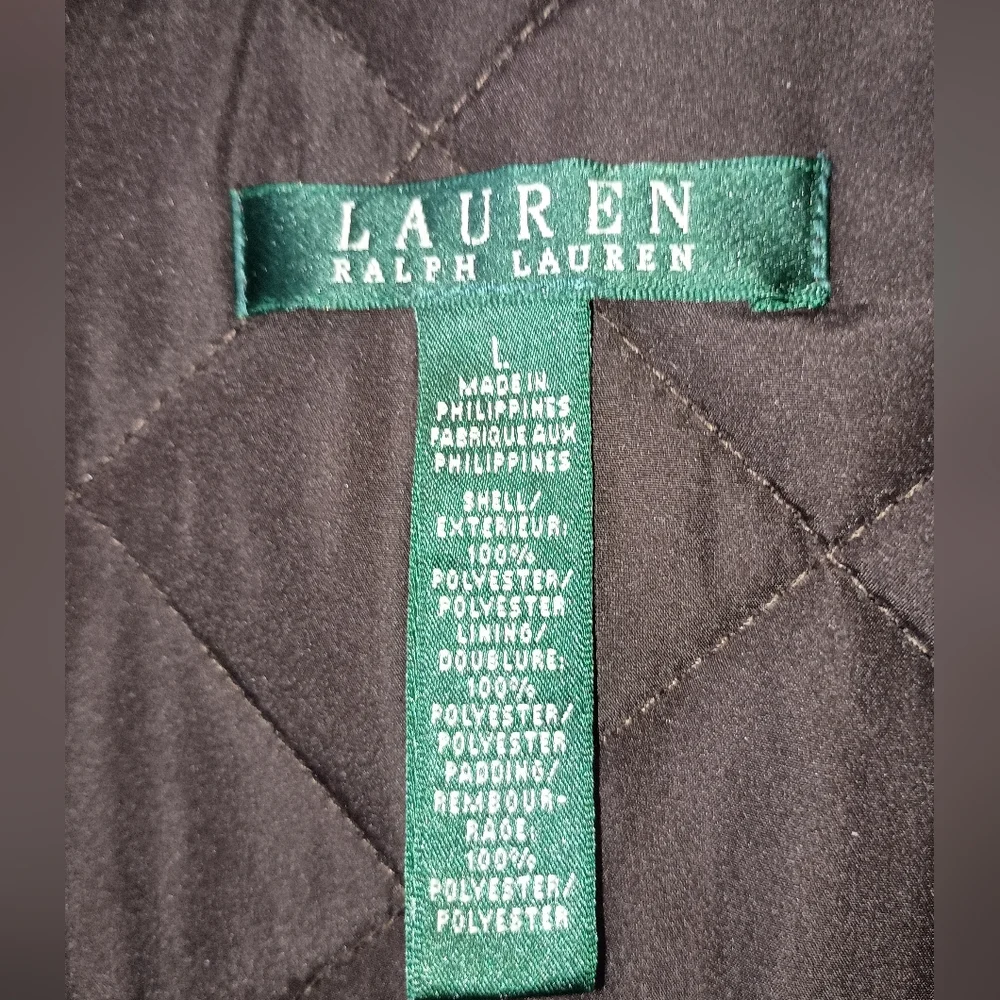 Lauren Quilted Plaid Vest Ladies L - Picture 10 of 12